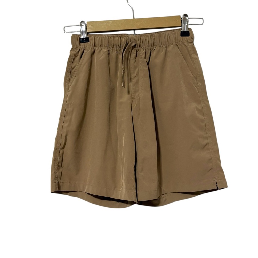 Quince‎ Youth 12 Tan Drawstring Athletic Shorts Gym Training Running Sporty